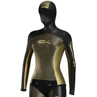 C4 Freediving Aurea 5 Mm Woman Freediving Jacket Zwart 4 Vrouw