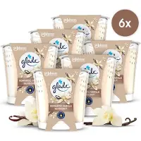 Glade 6x Vegan Geurkaars Romantic Vanilla Blossom 100% Raapzaadwax 112 gr