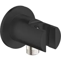 GROHE QuickFix Vitalio Universal wandaansluiting met afvoerbocht en wandhouder voor handdouches - Matte Black