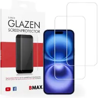 BMAX 2-pack iPhone 16 Plus Glazen Screenprotector