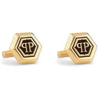 Philipp Plein Plein Icon Manchetknopen Gouden Toon Main Material: Recycled Stainless Steel; Second Material: Recycled Stainless Steel not specified PJ9AA12CU, PJ9AA13CU