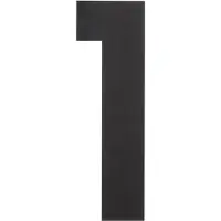 Intersteel Deurbeslag | Huisnummer 1 | | 30 cm (XL, RVS, Mat Zwart)