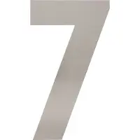 Intersteel Deurbeslag | Huisnummer 7 | | 30 cm (XL, Geborsteld RVS)
