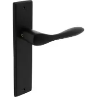 Intersteel Deurkruk Banaan met schild 181x41x7mm blind mat zwart