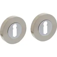 Intersteel sleutelrozetten verdekt 52x10mm - chroom/nikkel mat