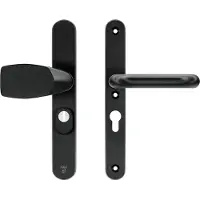 Axa Veiligheidsbeslag Oval Plus smal Wing-knop+kruk U PC55 anti-kerntrek zwart
