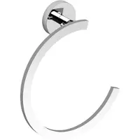 Clou Flat Handdoekring Chroom