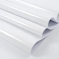 Patifix Decoratie plakfolie - 3x - 2 m - glans wit - vinyl - zelfklevend - voor meubels en wanden