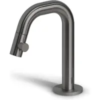Clou Fonteinkraan Kaldur Met Korte Uitloop Rechts Gunmetal Geborsteld PVD