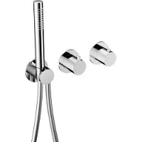 Hotbath Inbouw thermostaat - afbouwdeel ace met 2-weg stop-omstel met handdouche/doucheslang chroom