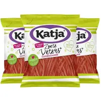 Katja 3x Zoete Veters Aardbei 125 gr
