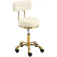 Physa Rolkruk met rugleuning - 48 - 61 cm - 150 kg - beige/goud