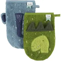 Trixie Washandje 2-pack | Mr. Dino - Mrs. Elephant