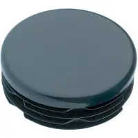 Furniture Legs Europe Inslagdop/meubeldop zwart rond Ø 3,2 cm en hoogte 0,4 cm van kunststof - 8 stuks
