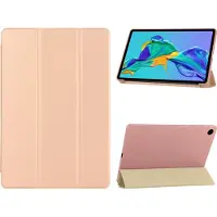 Ntech Hoes Geschikt voor Samsung Galaxy Tab A9 Plus hoes – tri-fold bookcase met auto/wake functie - 11 Inch – Rosegoud