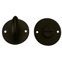 Intersteel | Rozet met toilet-/badkamersluiting | Smeedijzer Zwart