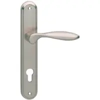 Intersteel Deurkruk George op langschild profielcilindergat 72mm - nikkel mat