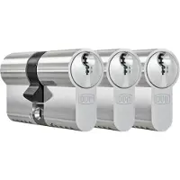 Dom profielcilinder Plura 30/30mm - SKG 2 sterren - 3 gelijksluitende cilinders