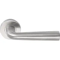 Formani | Deurkruk BASIC LB10 op ronde rozet PVD | RVS mat