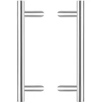 Intersteel Deurgrepen per paar T-schuin 600x90x30 HoH 400 rvs