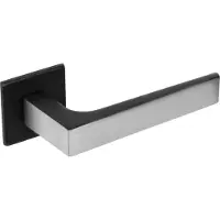 Intersteel Deurkruk Moors No.1 met vierkante rozet 50x50x5mm geveerd rvs/zwart