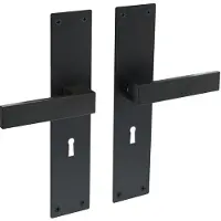 Intersteel Deurkruk Amsterdam op schild sleutelgat 56mm - mat zwart