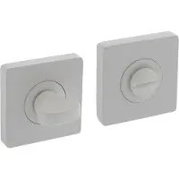 Intersteel Rozet vierkant met toilet-/badkamersluiting 55x55x10mm - wit