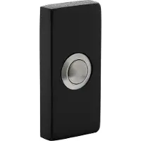 Intersteel beldrukker rechthoekig verdekt 65x30x10mm rvs/mat zwart