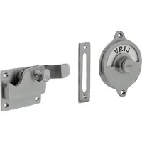 Intersteel WC-overslag met bocht vrij/bezet - chroom mat