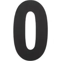 Intersteel Deurbeslag | Huisnummer 0 | | 30 cm (XL, RVS, Mat Zwart)