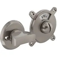 Intersteel Toilet-/badkamersluiting George vrij/bezet nikkel mat