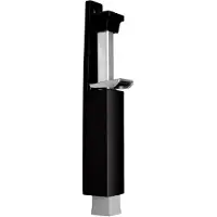 Dx Deurvastzetter luxe voetstift uitslag 60mm - zwart