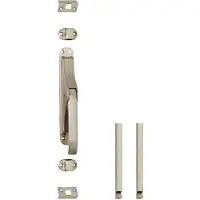 Intersteel set pomp-espagnolet incl. stangenset 2x125cm - nikkel mat