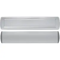 Axa Curve Plus briefplaat met tochtklep en schacht deurdikte tot 72mm. - aluminium geslepen