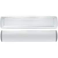 Axa Curve Plus briefplaat met tochtklep en schacht deurdikte tot 72mm. - aluminium naturel