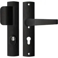Axa | Veiligheidsbeslag | D-duwer+kruk Arrow | PC72 | 242x52x13 | Alu Zwart