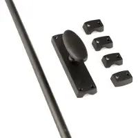 Hardbrass Raamespagnolet set 150cm - zwart