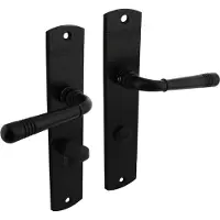 Intersteel Deurkruk Helena op schild met toiletsluiting - WC63/8MM - mat zwart