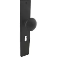 Intersteel | Knop op schild met sleutelgat | Rechthoekig | SL56 | Mat Zwart