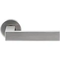 Hardbrass Hard Brass | Shuffle Deurkruk Seattle RR Dun Inox Geborsteld RVS Op Rond | Rozet
