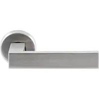 Hardbrass Hard Brass | Shuffle Deurkruk Seattle RR Inox Geborsteld RVS Op Rond | Rozet