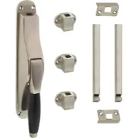 Intersteel set pomp-espagnolet Ton Basic incl. stangenset 2x125 cm - nikkel mat/ebbenhout
