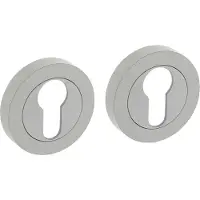 Intersteel | Rozet met profielcilindergat | Rond | 52x10mm | Wit