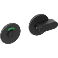Intersteel | Rozet toilet-/badkamersluiting | Rond | RVS Geborsteld Mat Zwart