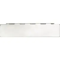 Artitec Tochtklep vlak met veer glans nikkel 350 x 78