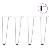 vidaXL Haarnadelpoten voor Salontafel 4 st 42 cm massief staal wit