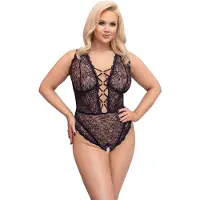 Cottelli collection Curvy Kanten Body met Ondeugend Kruis