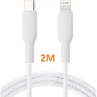 Ntech USB C kabel 30w 2M Wit Geschikt voor iPhone 12, 13, 14 , 14 Pro / 14 Pro Max & iPad