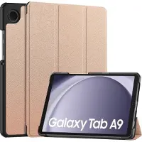 Ntech Tablet Hoes Geschikt voor Samsung Galaxy Tab A9 / Galaxy Tab A11 8.7 inch hoes Trifold Bookcase - Rose Goud