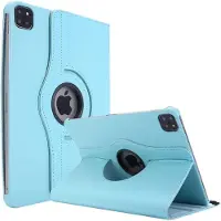 Ntech Hoes geschikt voor iPad Pro 11 inch M5 2025/M4 2024 hoes Licht Blauw - iPad pro 2025 hoes M5 hoes 360° draaibare Bookcase